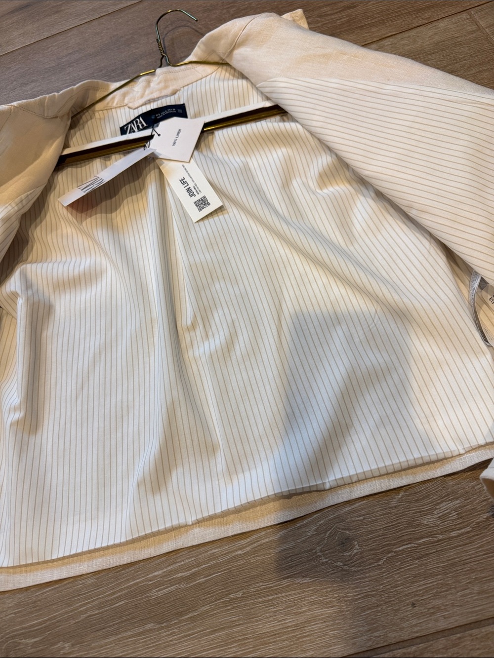Zara 100% Linen Jacket Small - Picture 6 of 8